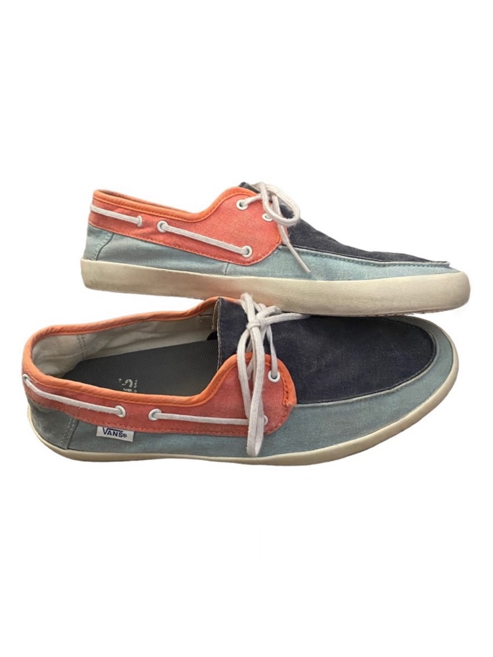 Vans Surf Siders Chauffeur Deck Tri-Tone Low Top Barco Lace Up Boat Shoes 9.5